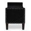 Banc de rangement rembourré capitonné avec garniture cloutée, parfait pour le vestibule et le salon avec siège et accoudoirs rembourrés-1211726846