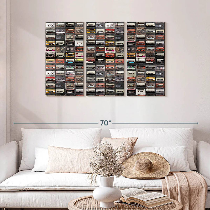Abarca Audio Cassettes Collection, 28" H x 45" W