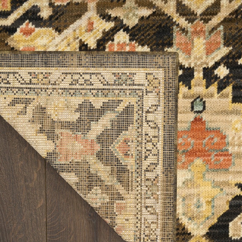 Tharun 2'4" x 12' Mocha Multicolor Vintage Indoor Rug, Runner 2'4" x 12', Mocha Multicolor
