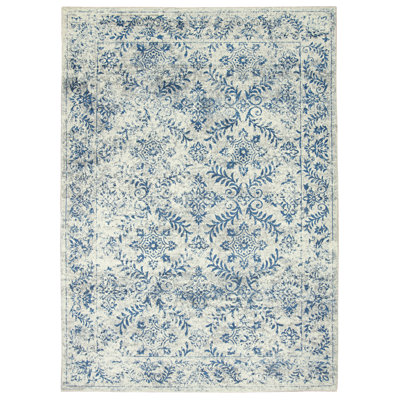 Tapis bleu en polyester tissé à la machine Friedly