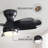 23 Inch Bedroom Ceiling Fan With 3 Color Dimmable 3 ABS Blades Remote Control DC Motor Black With 18W Led Light-1891061850-1891061849