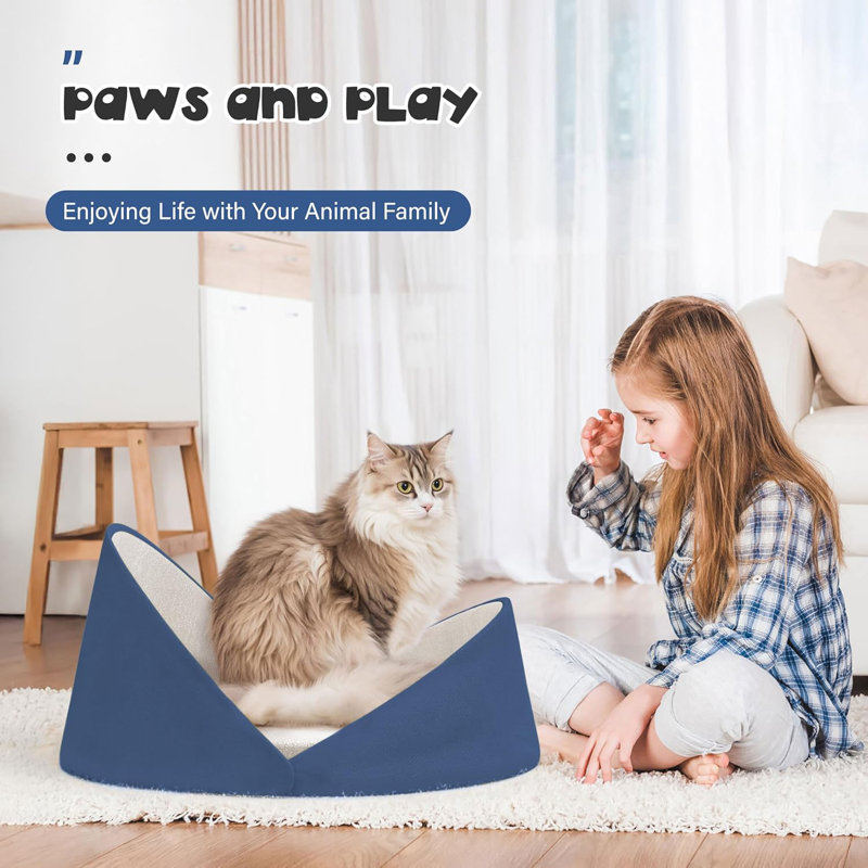 Large 2-Cat Cat Couch Bed, Blue