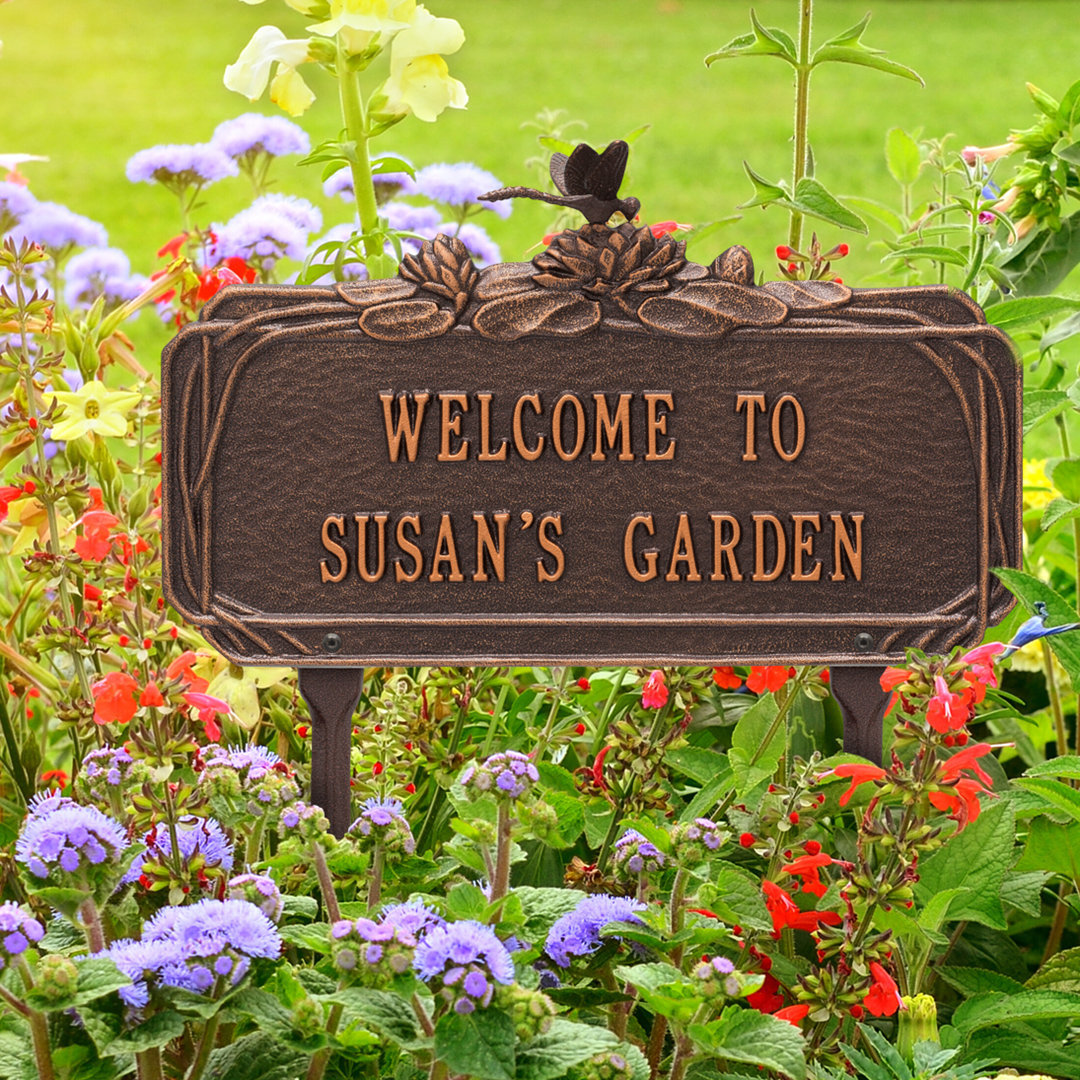 Dragonfly Personalized Garden Sign Whitehall Products