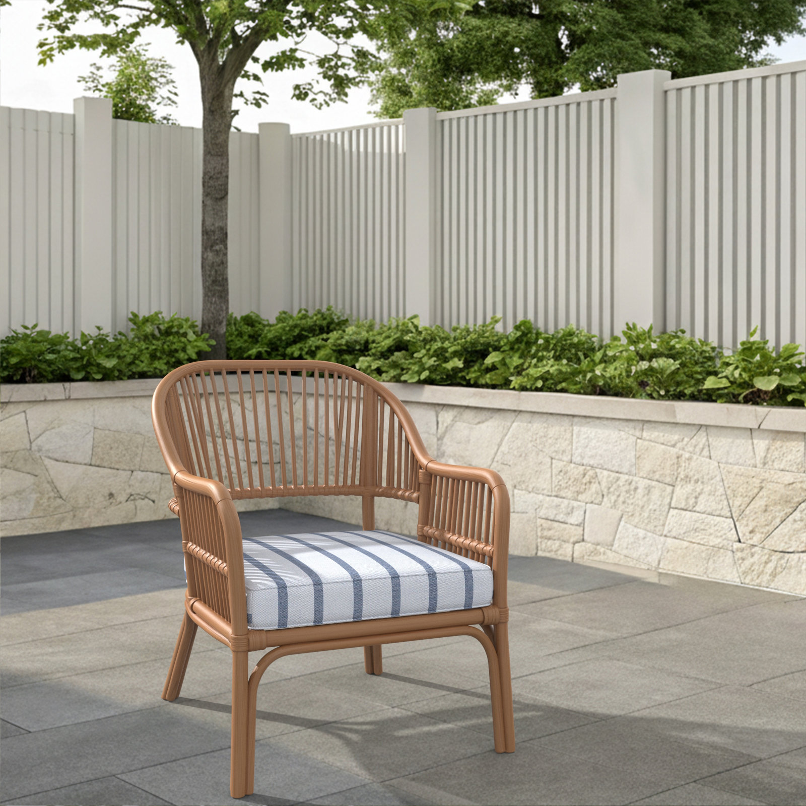 Amala 18" Sunbrella® Seat Cushion, Sunbrella® Unwind Sky