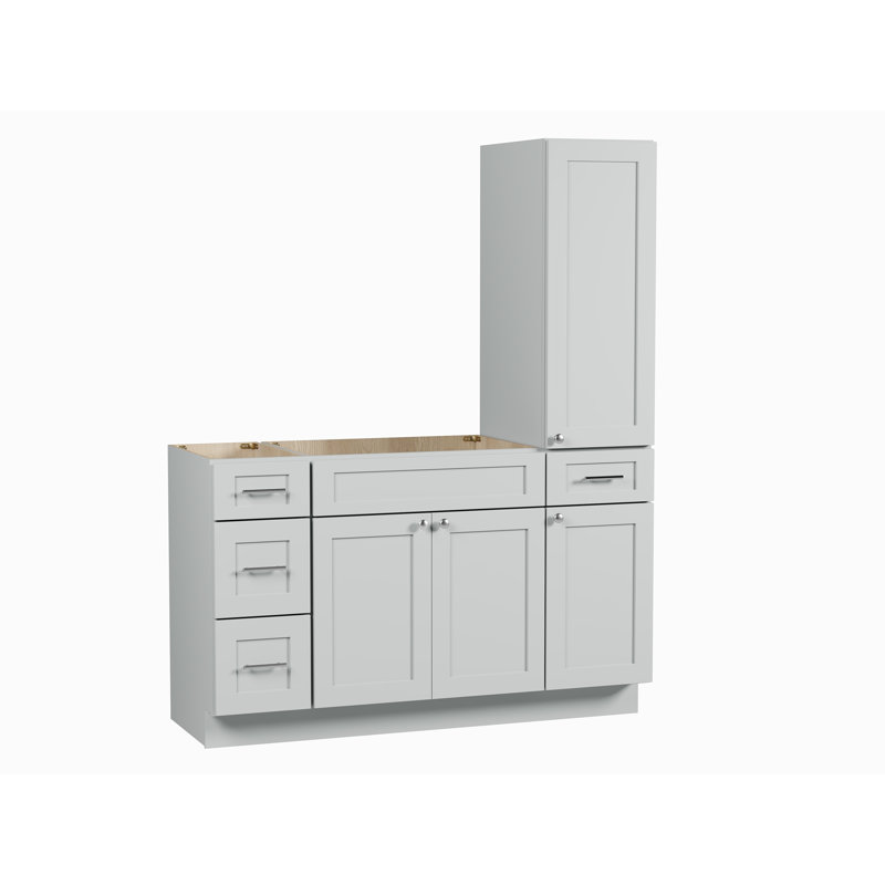 Meuble-lavabo simple 63 po Disar, Gris