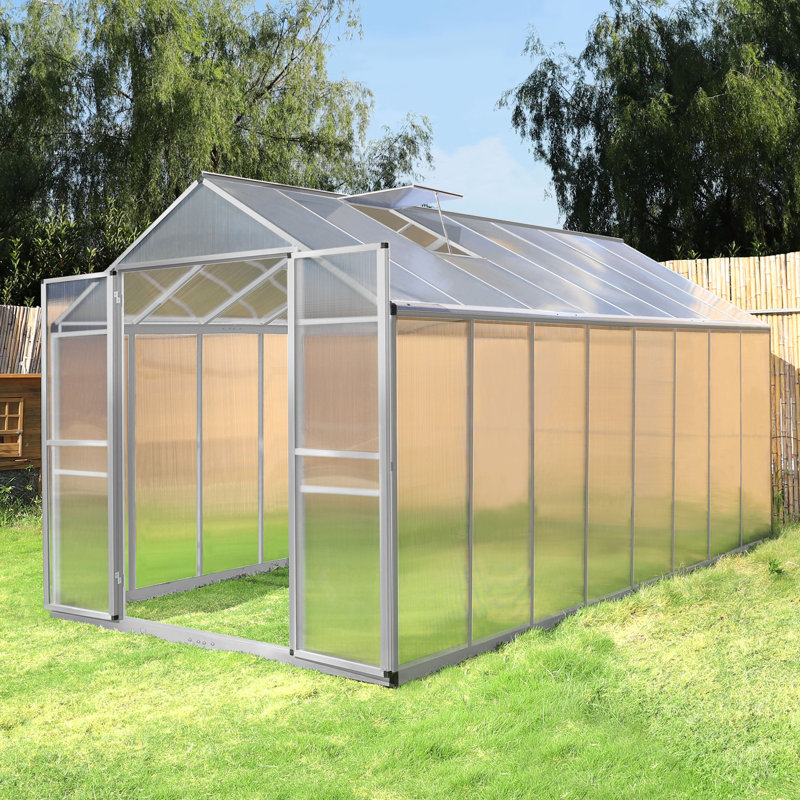 Greenhouse Multiple Sizes, Grey, 8' W X 16' D