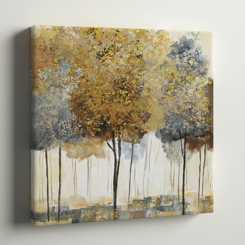" Metallic Forest I " by Nan, 16" H x 16" W x 1.5" D