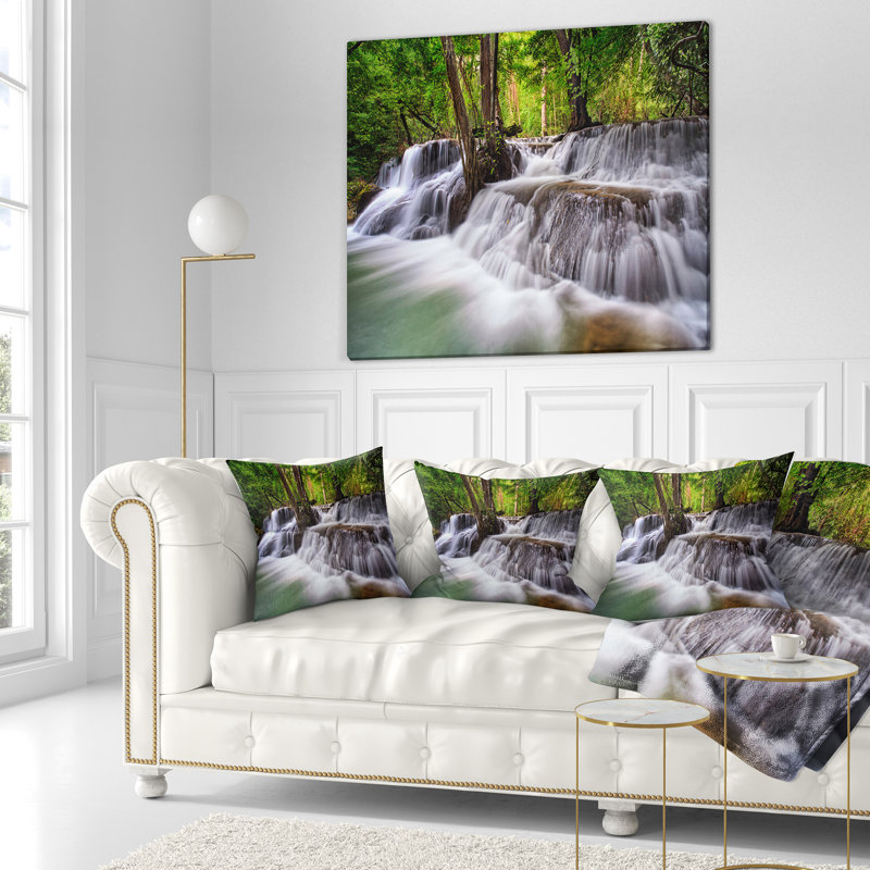Coussin Waterfall Huai Mae Kamin, 16 po x 1 po, Coussin décoratif