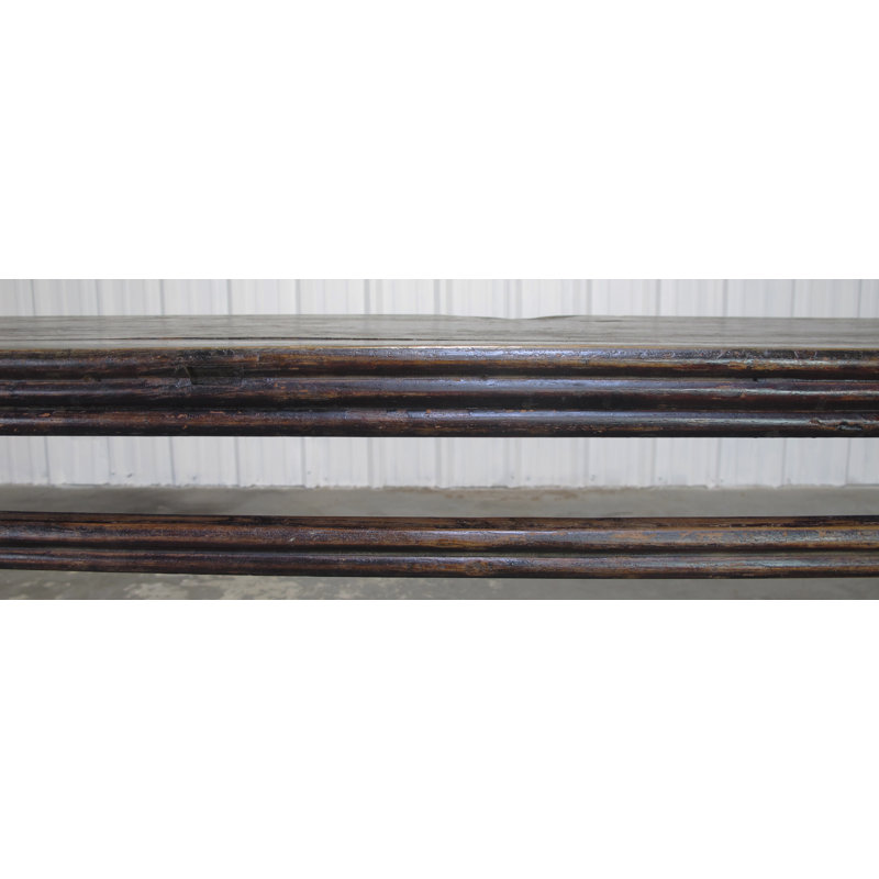 72" Long Antique Elm Console Table