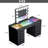 Makeup Vanity Set with LED Lighted Mirror HD Glass Top Built-in RGB Light Strips Large 13 Drawers-1652999663