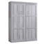 Armoire de lit pleine grandeur de couleur grise - fabrication stable et utilisation efficace de l'espace