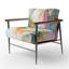 Dareios - Chaise d'appoint rembourrée Palm Trees-1326188013
