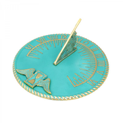 Horloge de jardin Navasota Sundial Verdigris