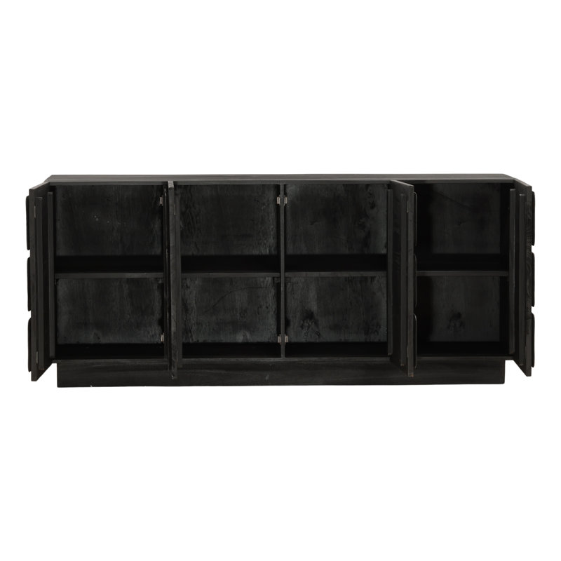 Marika 37" Wide Sideboard, Black, 34.74" H x 71.57" W x 18.11" D