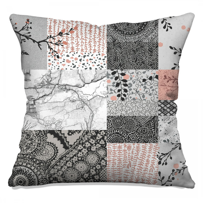 Coussins décoratifs floraux, 16 x 16 pouces