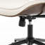 Chaise de bureau en bois cintré avec assise rembourrée-131069449