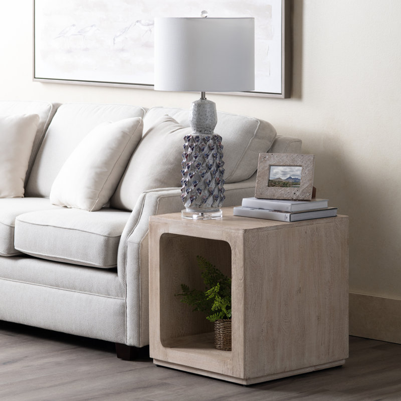 Ensemble de 2 lampes en céramique texturée avec abat-jour tambour