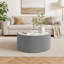 Table basse moderne en cuir clair avec plateau tambour en cuir pour meubles de salon-1110305881-1110305883