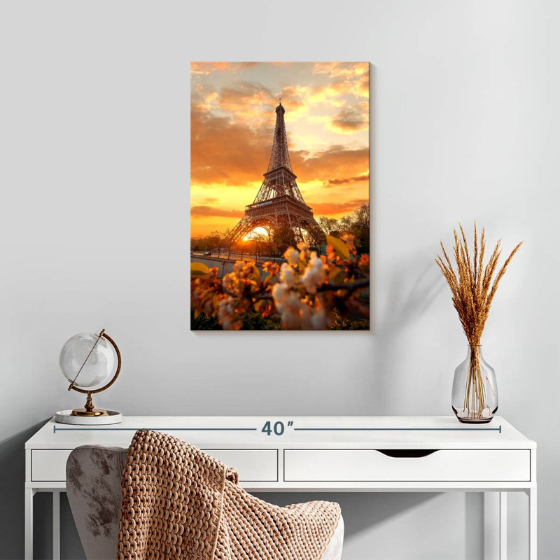 Aime Eiffel Tower Spring Sunrise, 24" H x 16" W