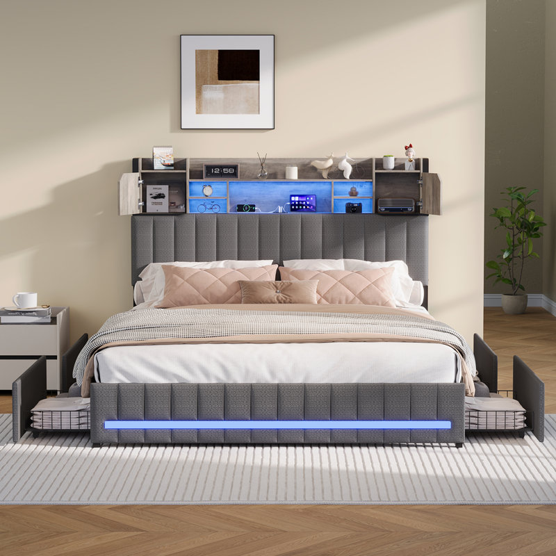 Upholstered Bed, European Double (140 x 200 cm)