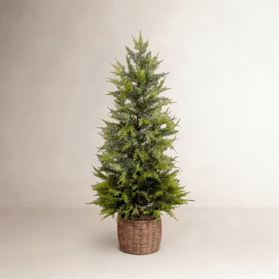White 3' Pre-Lit Cypress Christmas Tree