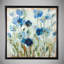 « abstracted floral »-pictue, impression sur toile encadrée en bleu