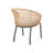 Stylish Patio Chair - Brown Pe , Strong Metal Base, Water-Repellent Padding Fashionable Woven, Structure, Soft Cushions
