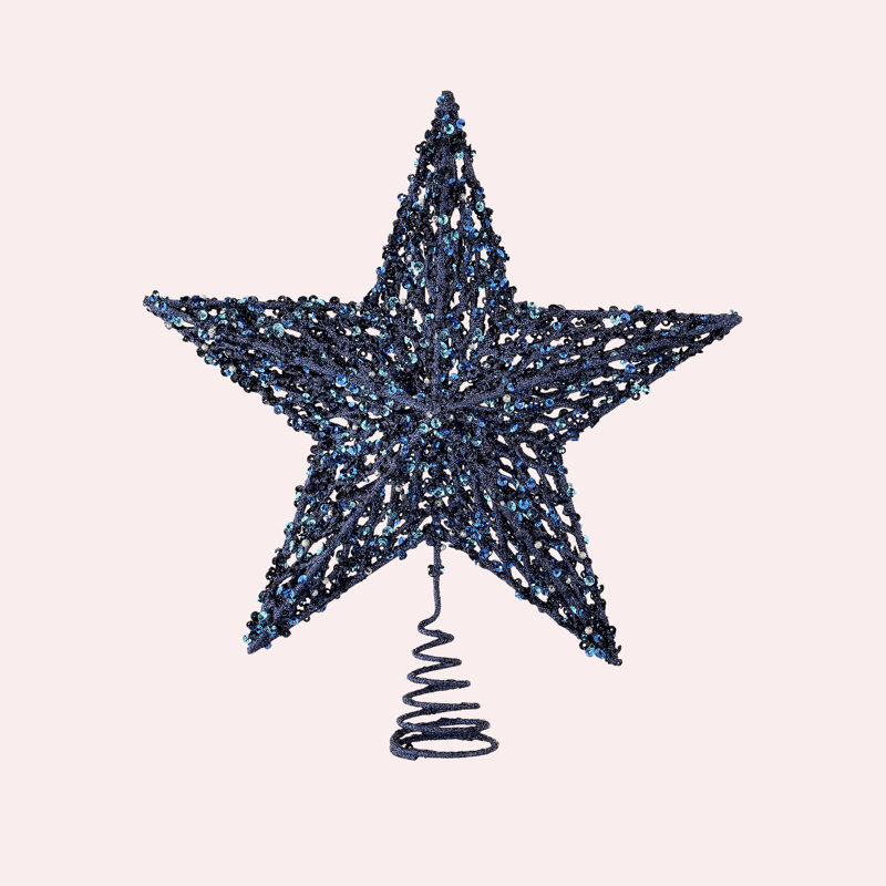 Décoration pour sommet de sapin Acbox, Bleu minuit