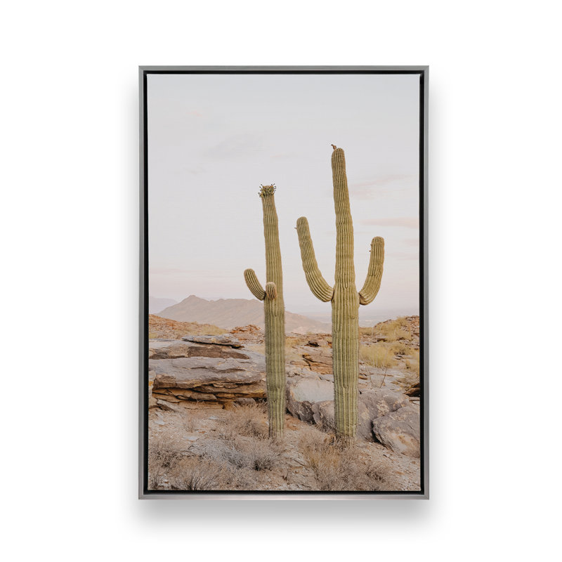 «Desert Majesty» sur toile par Krista Mosakowski, Cadre flottant en chrome poli, H 50 po x l 34 po