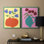 «Modern Blooms III» - reproduction encadrée de qualité supérieure - prête à être accrochée - aucun clou requis - aucun clou requis