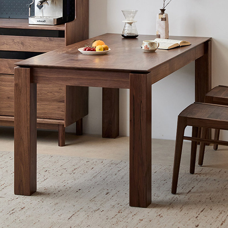 Multi-functional Sturdy Walnut Rectangular Desk, 29.52" H x 55.11" W x 31.49" D
