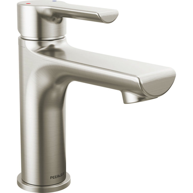 Single-Hole Single-handle Bathroom Faucet with Drain Assembly, Brushed Nickel