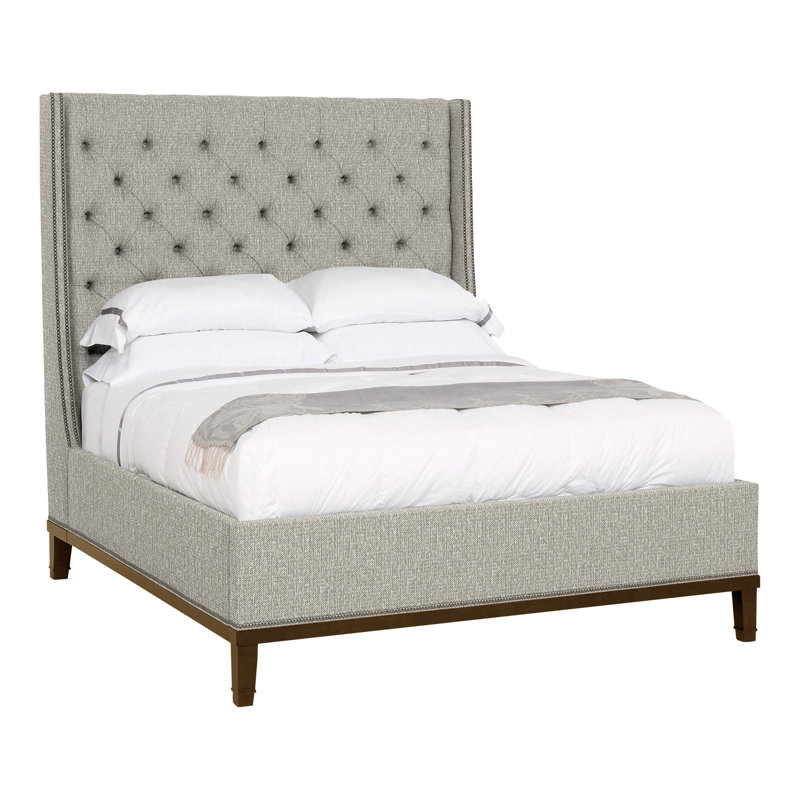 Michael Weiss Queen Upholstered Panel Bed, Havana, Tarbee Pebble, Yes