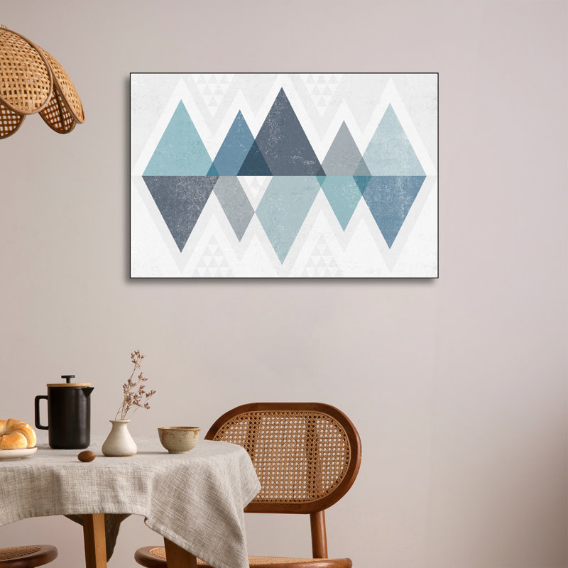 Reproduction d'art mural sur toile en métal Steemplix - Mod Triangles II.A par Michael Mullan