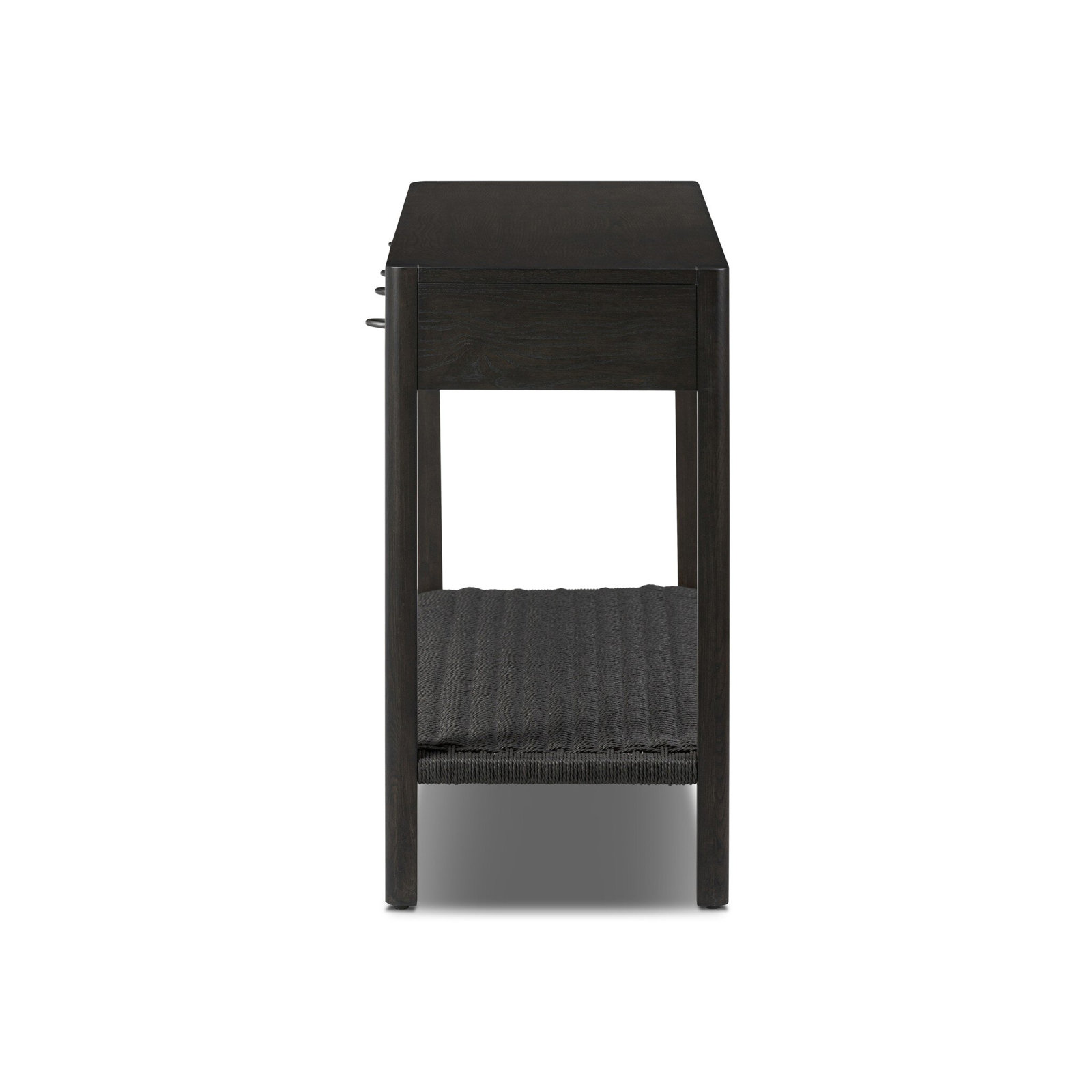 Deirdre 55'' Solid Wood Console Table, Smoked Black Ash