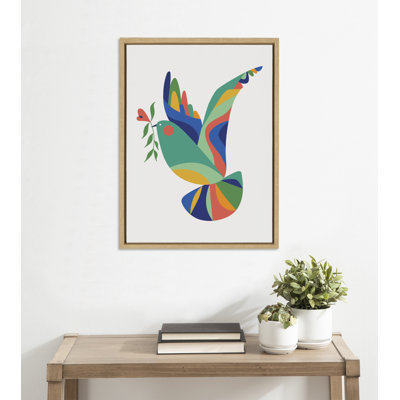 Bird of Peace by Rachel Lee 3 Birdies Studio Framed Canvas Wall Art Print