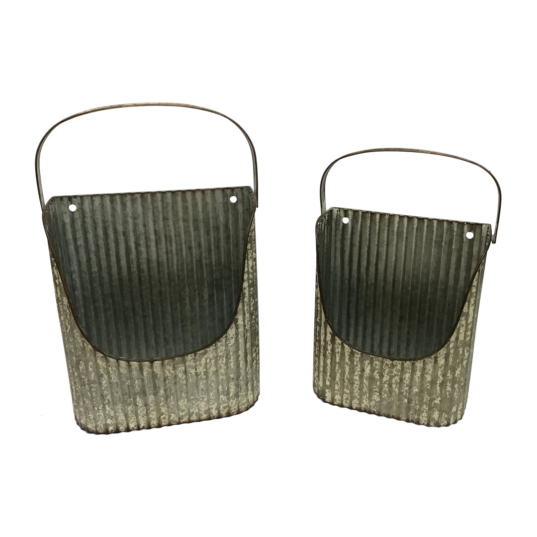 Metal Wall Organizer with Wall Baskets Wilco Home