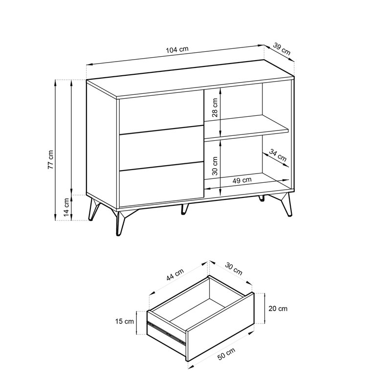 Martyna 104cm Sideboard
