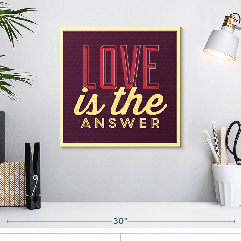 Tergel Love Is The Answer II, 16" H x 16" W