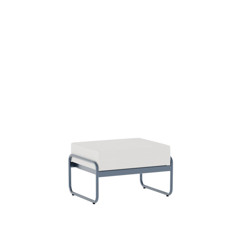 Repose-pieds d'extérieur en aluminium Oasis, Bleu, Blanc