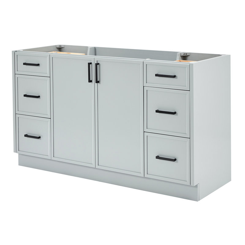 ARIEL Kelly 60 Single Bathroom Vanity Base Only, Gray