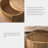 Retro Burlywood Solid Wood Round Coffee Table