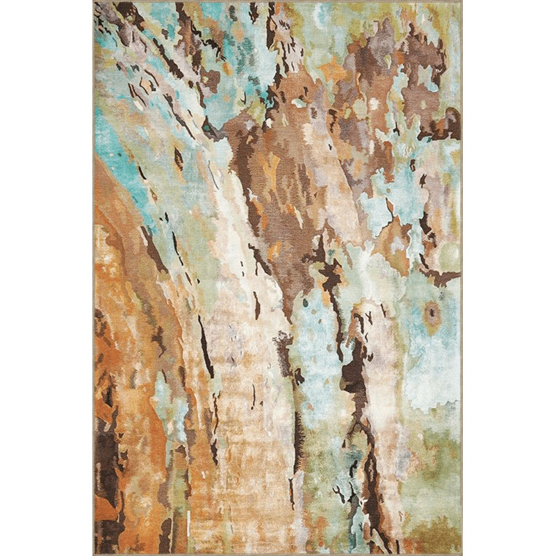 Multi Color Abstract Pattern Modern Decorative Machine Washable Area Rug, Rectangle 3'3" x 4'11"
