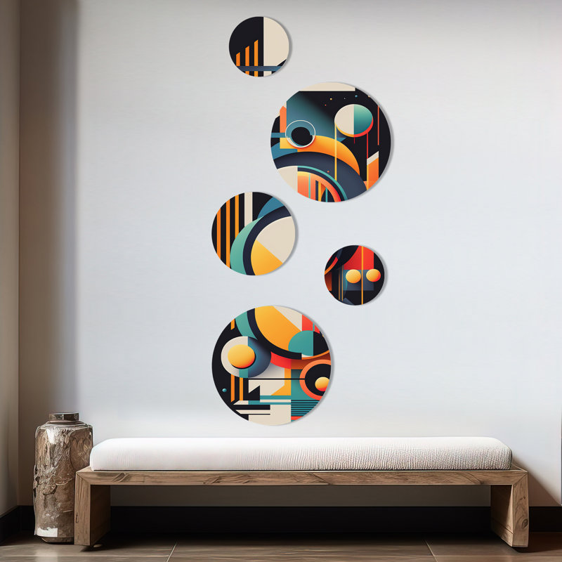 Minimal Bauhaus Dimensions IV - Décoration murale géométrique moderne en métal