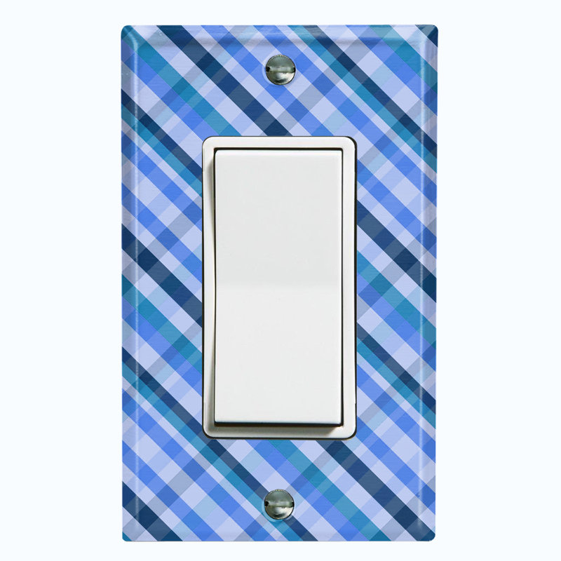 Plaque murale d'interrupteur à bascule Plaid 1-Gang