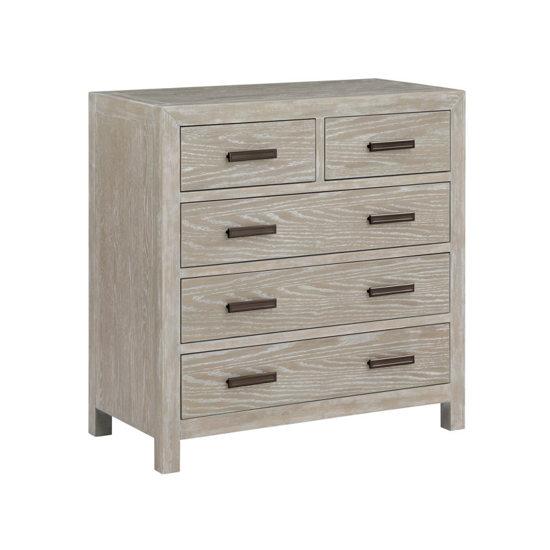 36 " W 5 - Drawer Dresser, Gray Oak