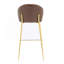 Tabouret de bar d'intérieur rembourré Kira, structure en métal, ensemble de 2