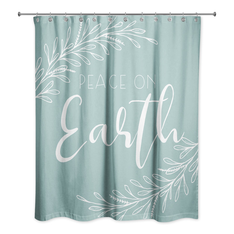 Rideau de douche simple paix sur terre Verna