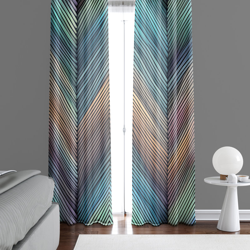 Paire de rideaux semi-transparents en polyester Elianis, L 40 po x L 61 po