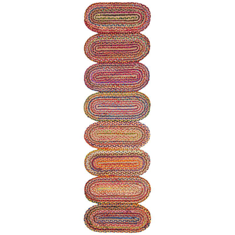 Abhay Hand Woven Jute, Cotton Rug, Runner 2'3" x 8'